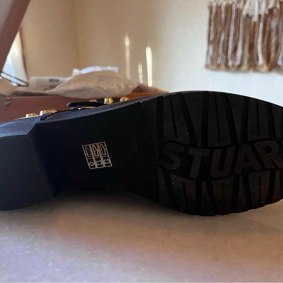 NEW Stuart Weitzman GoWest Studded Leather Ankle Boot, Black - Size 7.5 - Picture 3 of 8